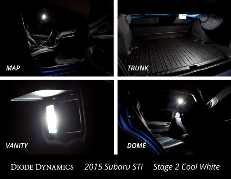 Diode Dynamics 15-19 Subaru WRX Interior Light Kit Stage 1 - Cool - White Diode Dynamics