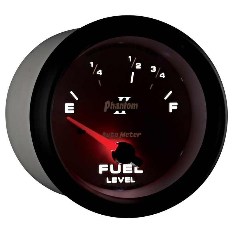 Autometer Phantom II 2-5/8in / 73 Ohms Empty - 10 Ohms Full Electrical Fuel Level Gauge 7815