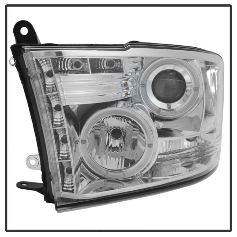 Spyder Dodge Ram 1500 09-14 10-14 Projector Headlights Halogen- LED Halo LED - Chrm PRO-YD-DR09-HL-C - eliteracefab.com