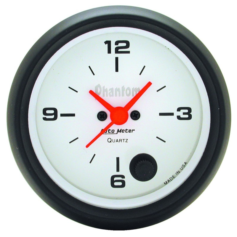 AutoMeter Gauge Clock 2-5/8in. 12HR Analog Phantom 5885