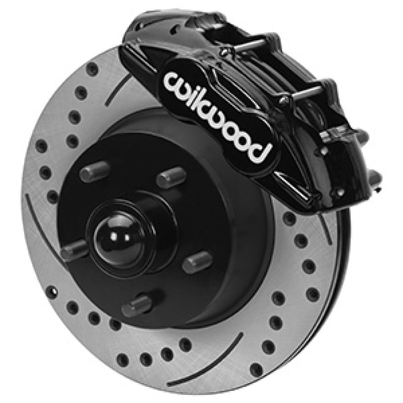 Wilwood 65-67 Ford Mustang D11 11.29 in. Brake Kit w/ Flex Lines - Drilled Rotors Wilwood