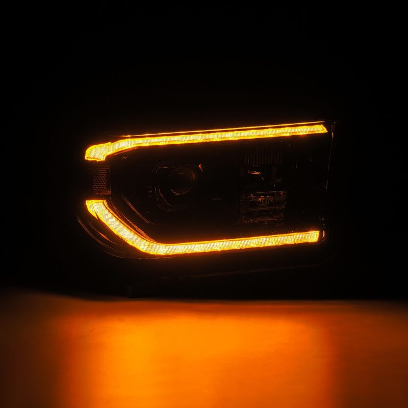 AlphaRex 880825 07-13 Toyota Tundra / 08-17 Sequoia LUXX LED Proj HL Alpha-Blk w/Actv Light Seq. Sig + DRL