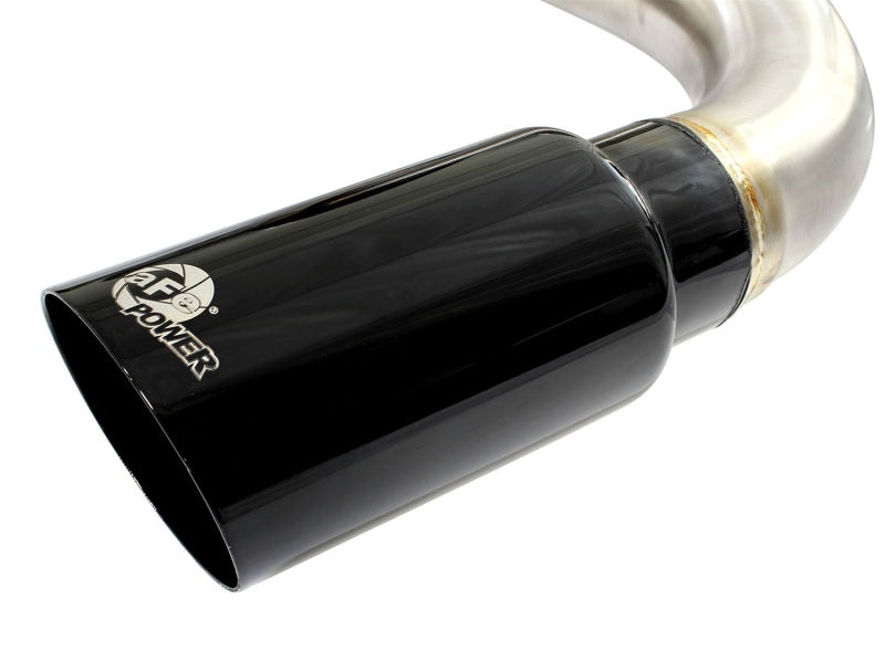 aFe MACHForce XP SS-304 Black Tip 2.5in Dia Axle Back Exhaust 12-15 BMW 335i (F30) 3.0L (t) aFe