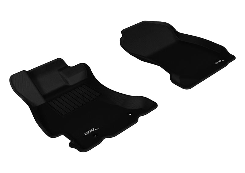 3D MAXpider 2014-2018 Subaru Forester Kagu 1st Row Floormat - Black - eliteracefab.com