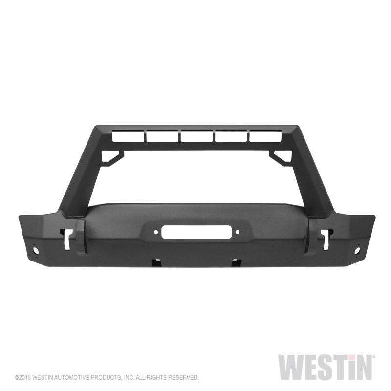 Westin 18-19 Jeep Wrangler JL Stubby Front Bumper - Textured Black - eliteracefab.com