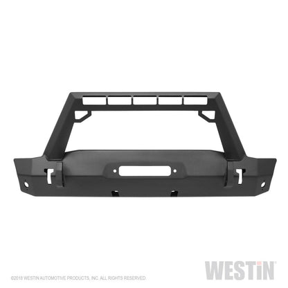 Westin 18-19 Jeep Wrangler JL Stubby Front Bumper - Textured Black - eliteracefab.com