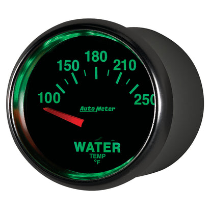 Autometer GS 52mm 100-250 Deg F Short Sweep Electronic Water Temperature Gauge 3837