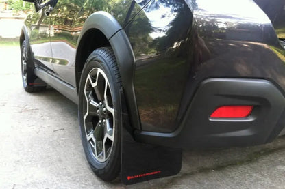 Rally Armor 13+ Subaru XV Crosstrek Black Mud Flap w/ Grey Logo - eliteracefab.com