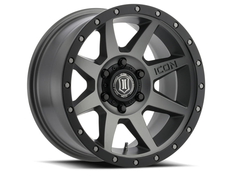 ICON Rebound 17x8.5 5x150 25mm Offset 5.75in BS 110.1mm Bore Titanium Wheel - eliteracefab.com