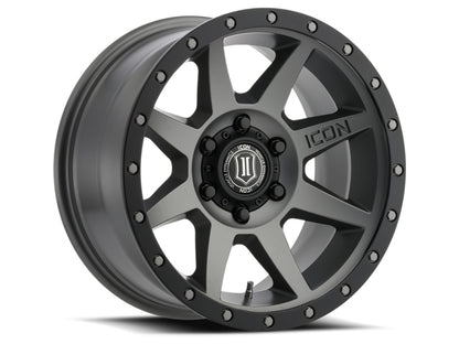 ICON Rebound 18x9 6x5.5 0mm Offset 5in BS 106.1mm Bore Titanium Wheel - eliteracefab.com