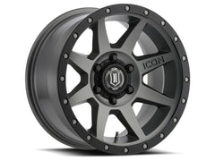 ICON Rebound 17x8.5 6x5.5 0mm Offset 4.75in BS 106.1mm Bore Titanium Wheel - eliteracefab.com