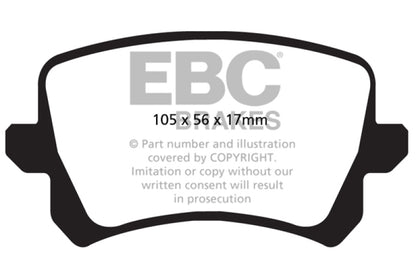 EBC 15+ Audi Q3 2.0 Turbo Greenstuff Rear Brake Pads - eliteracefab.com