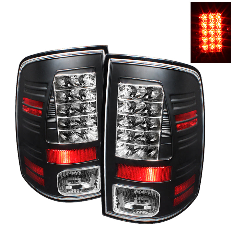 Spyder Dodge Ram 1500 09-14 10-14 LED Tail Lights Incandescent only - Blk ALT-YD-DRAM09-LED-BK - eliteracefab.com