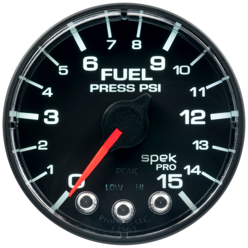 Autometer Spek-Pro - Nascar 2-1/16in Fuel Press 0-15 psi Bfb Ecu