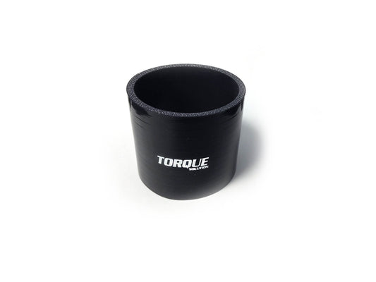 Torque Solution Straight Silicone Coupler for 3.5" Black Universal - TS-CPLR-S35BK