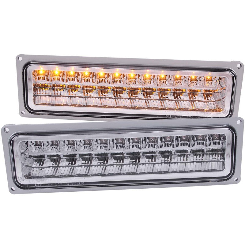 ANZO USA Chevrolet C1500 Led Parking Lights Chrome; 1988-1998 - eliteracefab.com