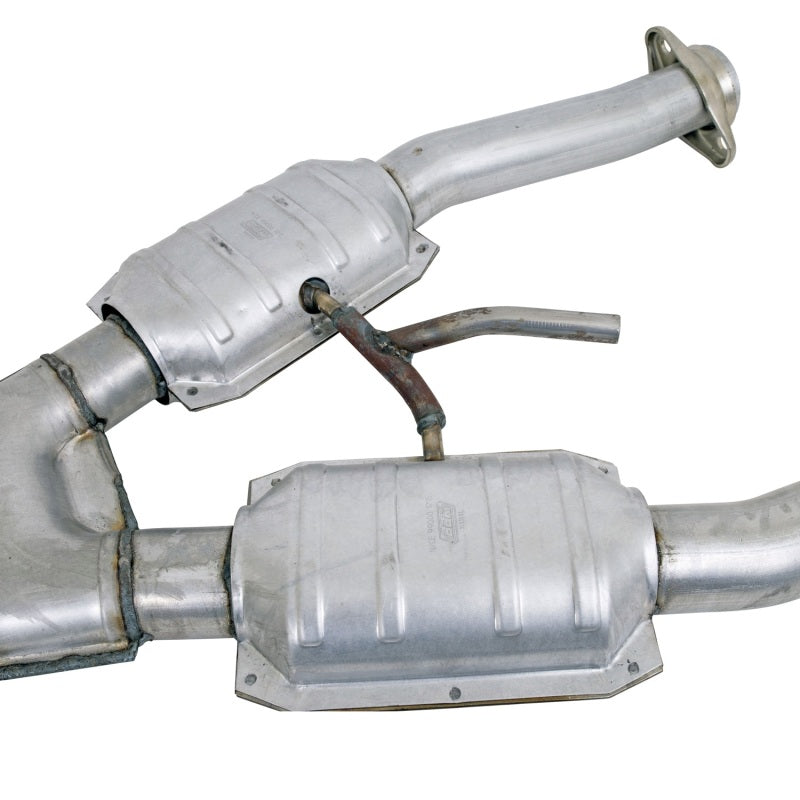 BBK 79-93 Mustang 5.0 Short Mid X Pipe w Catalytic Converters 2-1/2 For Automatic Long Tube Headers BBK