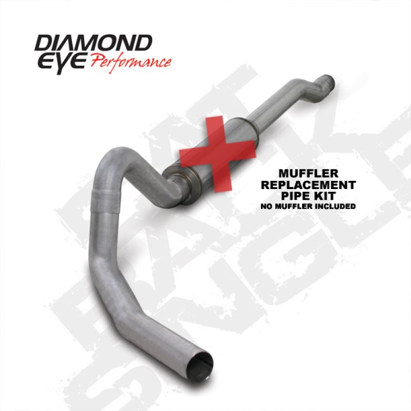 Diamond Eye KIT 4in CB MFLR RPLCMENT PIPE SGL AL: 03-06 FORD 6.0L EXCURSION Diamond Eye Performance
