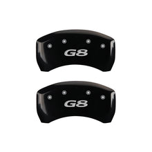 Load image into Gallery viewer, MGP 4 Caliper Covers Engraved Front Pontiac Engraved Rear G8 Black finish silver ch MGP