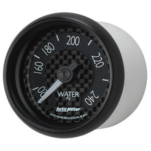 Load image into Gallery viewer, Autometer GT Series 52mm Mechanical 120-240 Deg F Water Temperature Gauge