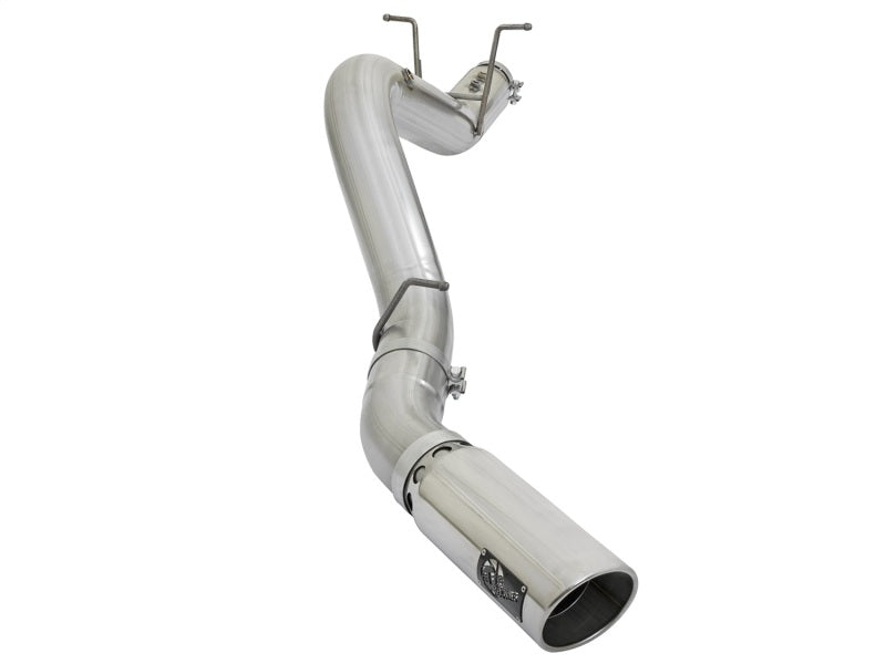 aFe ATLAS 5in DPF-Back Aluminized Steel Exhaust System w/Polished Tips 2017 GM Duramax 6.6L (td) L5P aFe