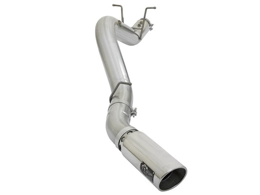 aFe ATLAS 5in DPF-Back Aluminized Steel Exhaust System w/Polished Tips 2017 GM Duramax 6.6L (td) L5P aFe