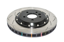 Load image into Gallery viewer, DBA 09-15 Lotus Evora F Front Slotted 5000 Series 2 Piece Rotor Assembled w/ Black Hat DBA