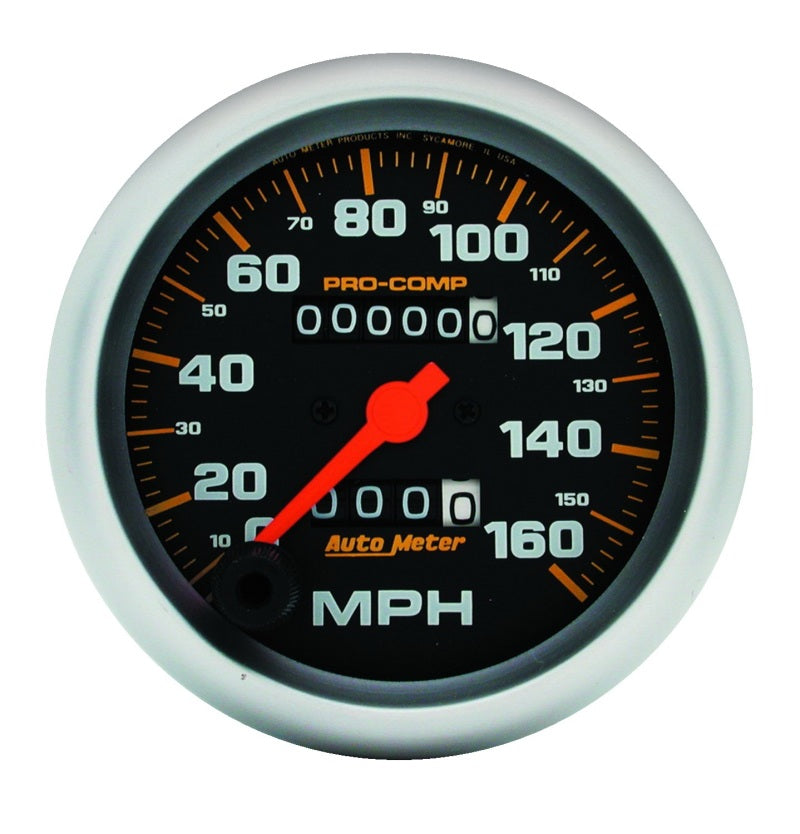 Autometer Pro-Comp Mechanical Speedometer 3 3/8in 160 mph Gauge 5153