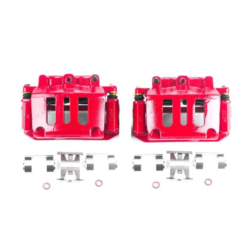 Power Stop 98-02 Ford Crown Victoria Front Red Calipers w/Brackets - Pair - eliteracefab.com