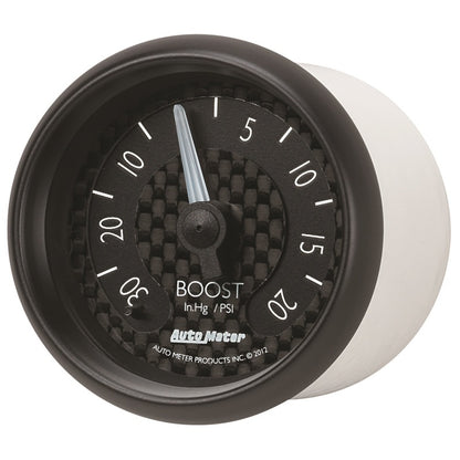 Autometer GT Series 52mm Mechanicl 30 In Hg/20 psi Vacuum/Boost Gauge 8001