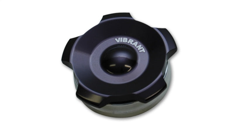 Vibrant 2in OD Aluminum Weld Bungs w/ Anodized Black Aluminum Threaded Cap (incl. O-Ring) - eliteracefab.com