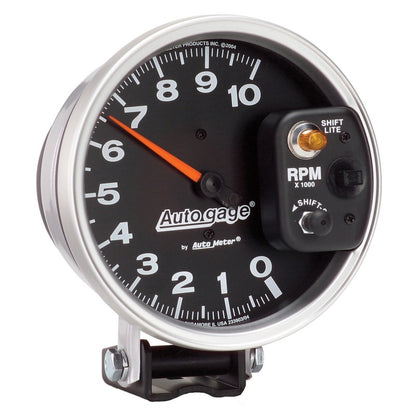 Autometer AutoGage 5in / 10k RPM / Pedestal Mount Black Tachometer w/ Shift Light 233903