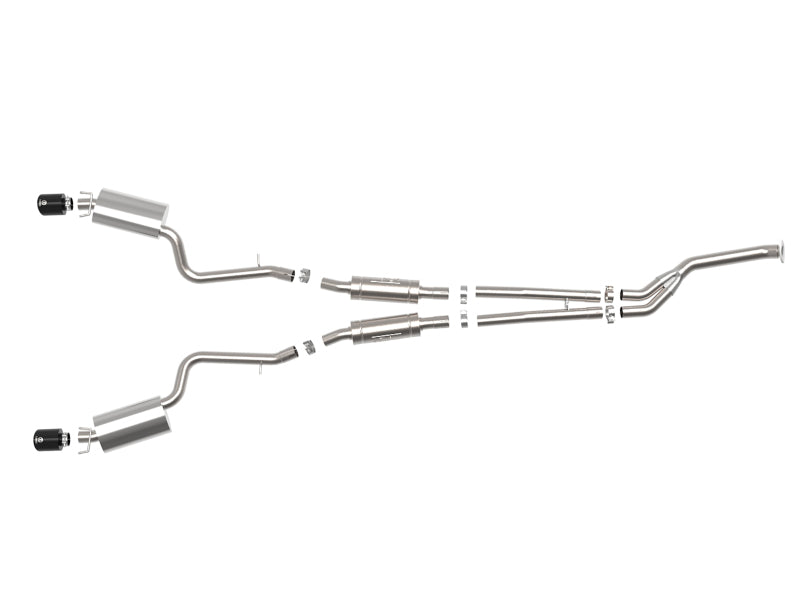 aFe POWER Takeda 16-17 Lexus IS200t L4-2.0L (t) 2.5in-3in 304 SS CB Exhaust w/ Black Tips aFe