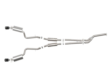 aFe POWER Takeda 16-17 Lexus IS200t L4-2.0L (t) 2.5in-3in 304 SS CB Exhaust w/ Black Tips aFe