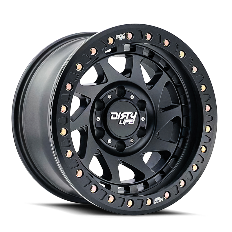 Dirty Life 9313 Enigma Race 17x9 / 6x139.7 BP / -12mm Offset / 106mm Hub Matte Black Wheel