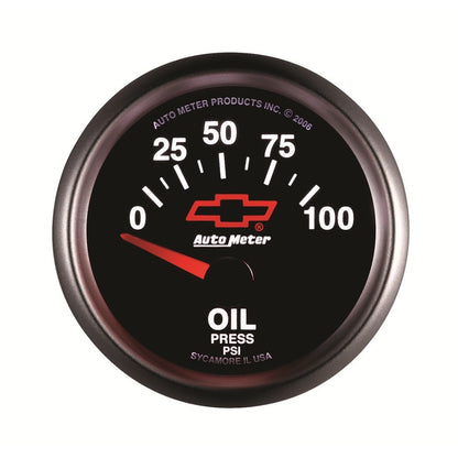 Autometer Oil Pressure 2-1/16, 0-100 PSI - Red Bowtie 3627-00406