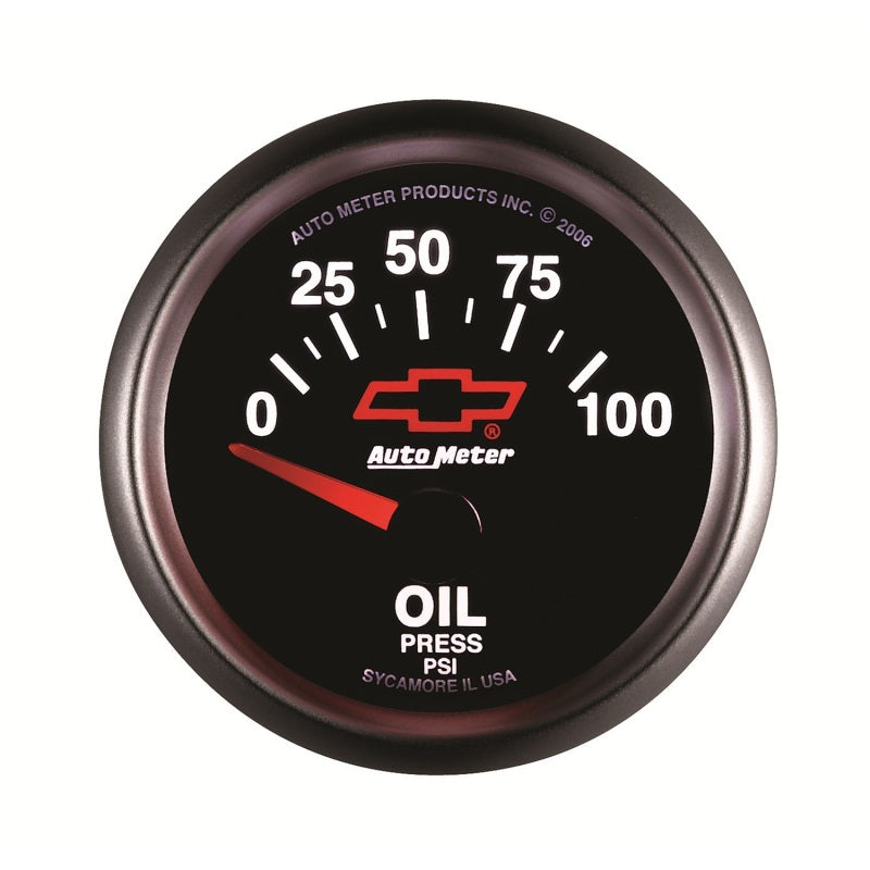 Autometer Oil Pressure 2-1/16, 0-100 PSI - Red Bowtie