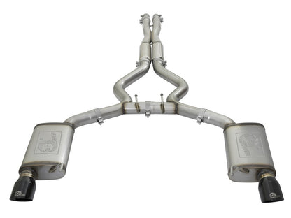 aFe MACHForce XP 3in 304 SS Loud Tone Cat-Back w/ Black Tips 15-17 Ford Mustang V6-3.7L/V8-5.0L aFe