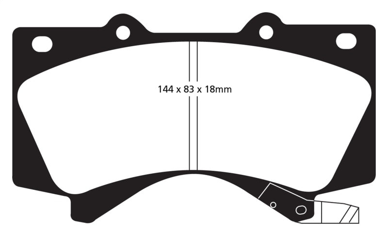 EBC 08+ Lexus LX570 5.7 Greenstuff Front Brake Pads - eliteracefab.com