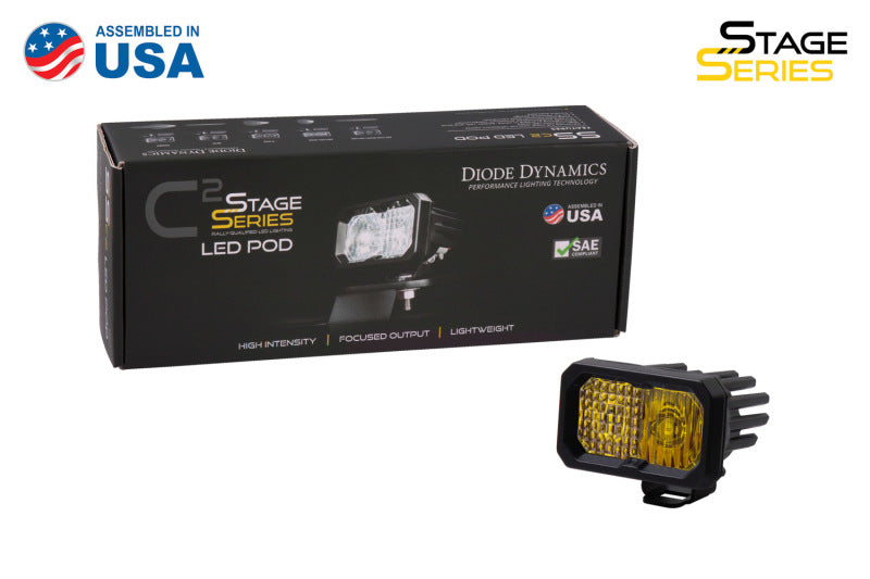 Diode Dynamics Stage Series 2 In LED Pod Sport - Yellow Fog Standard ABL Each