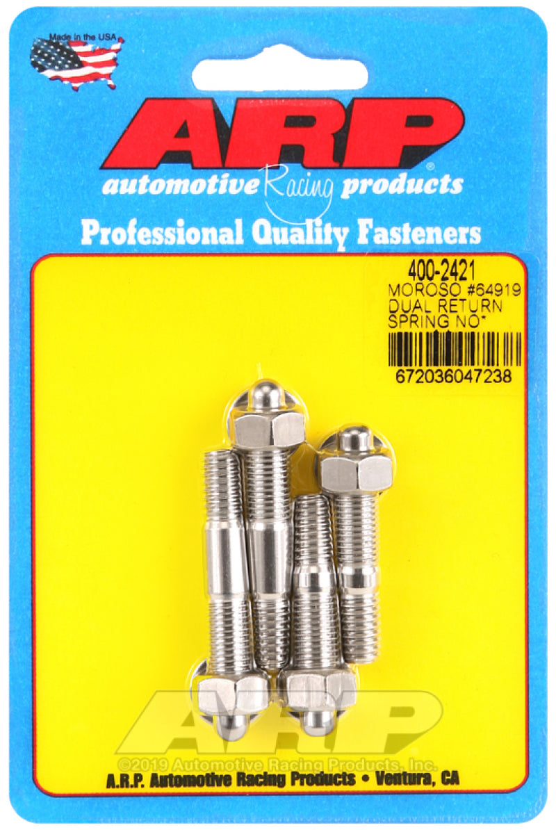 ARP Moroso 64919 Dual Return Spring no Spacer Plate SS Carb Stud Kit ARP