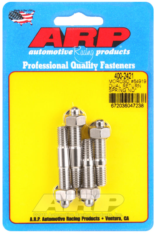 ARP Moroso 64919 Dual Return Spring no Spacer Plate SS Carb Stud Kit ARP
