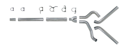 Diamond Eye KIT 4in CB MFLR RPLCMENT PIPE DUAL AL: 94-97 FORD 7.3L F250/F350 PWRSTROKE Diamond Eye Performance