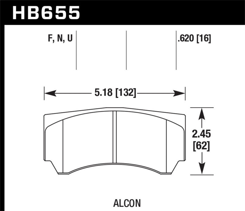 Hawk Performance HPS 5.0 Brake Pads - HB655B.620 Hawk Performance