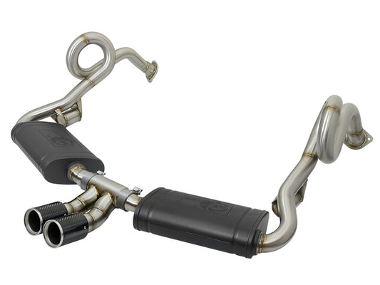 aFe MACHForce-Xp 2in 304 SS Cat-Back Exhaust w/Carbon Fiber Tips 13-16 Porsche Boxster 2.7L/3.4L aFe