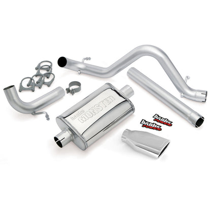Banks Power 12-15 Jeep 3.6L Wrangler (All) - 4dr Monster Exh Sys - SS Single Exh w/ Chrome Tip Banks Power