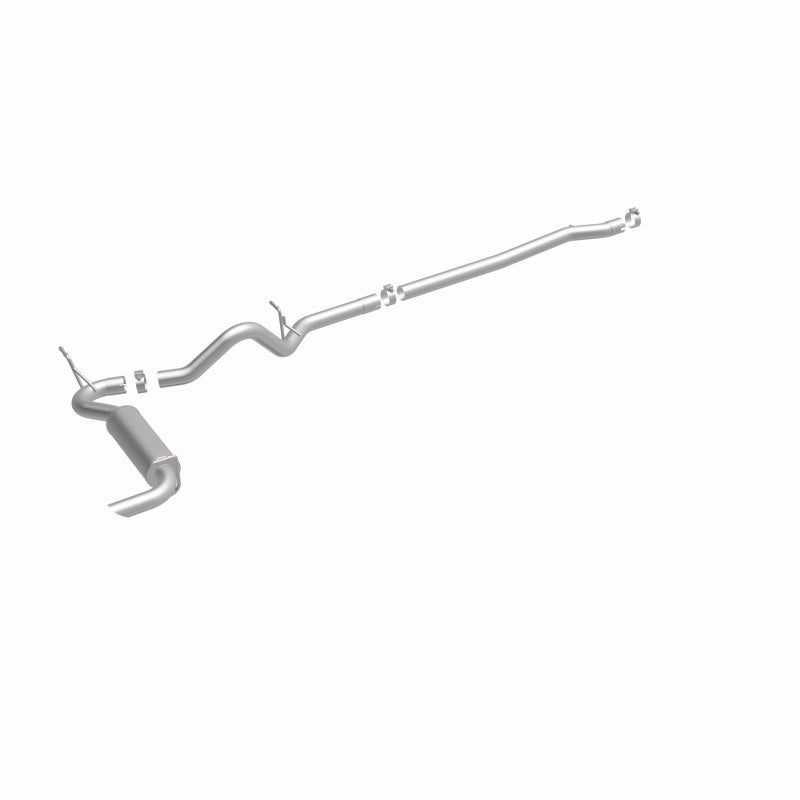 MagnaFlow 12-14 Jeep Wrangler 4dr Single Straight Rear P/S Exit Stainless C/B Performance Exhaust Magnaflow