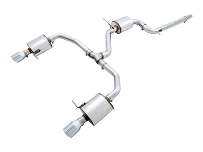 AWE Tuning 18-21 Volkswagen Jetta GLI Mk7 Touring Exhaust - Chrome Silver Tips (Fits High-Flow DP) AWE Tuning