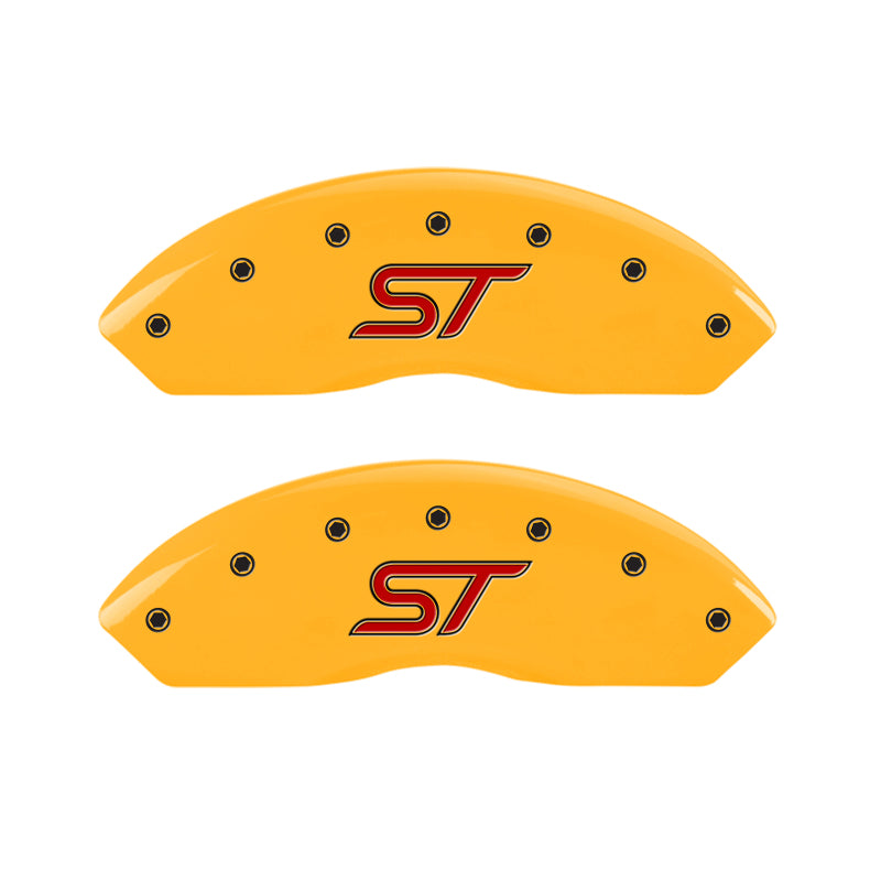 MGP 4 Caliper Covers Engraved Front & Rear ST Yellow finish black ch MGP