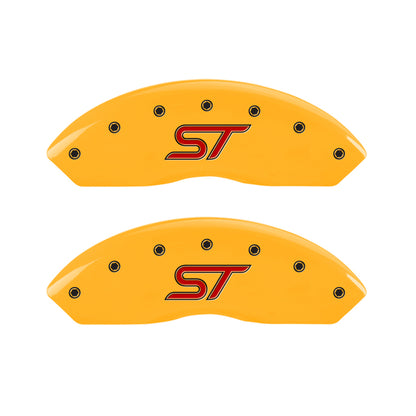 MGP 4 Caliper Covers Engraved Front & Rear ST Yellow finish black ch MGP